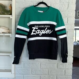Mitchell and Ness ThrowBack Philadelphia Eagles Crew Neck Sweatshirt Size M
